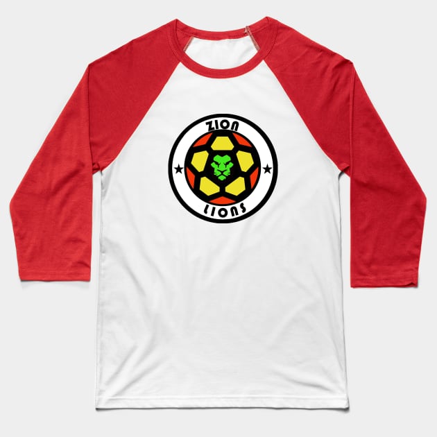 FC Zion Lions Logo Baseball T-Shirt by ATOMCultUK